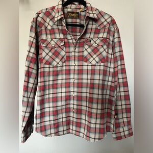 Howler Brows Plaid Button Up Men’s Shirt Size M
